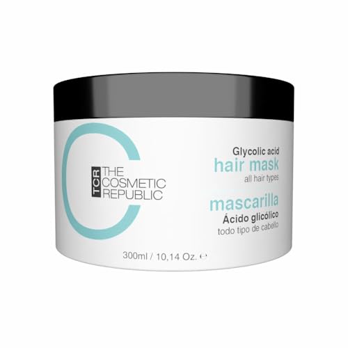 THE COSMETIC REPUBLIC - Mascarilla Pelo Ácido Glicólico al 10% con Trufa Blanca - Mascarilla Capilar Hidratante y Reparadora para Pelo Seco y Dañado - Hair Mask Apta para Todo Tipo de Cabellos - 300ml