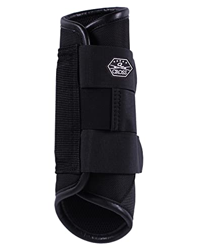 QHP Eventing - Polainas con protección de Kevlar (XL, Negras)