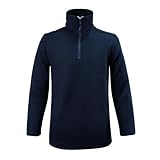 DEYAN Cut and Stab Resistant Quarter-Zip Pullover, Knife-Proof Cut-proof Personal Safety Protection Clothes (Large, Navy)