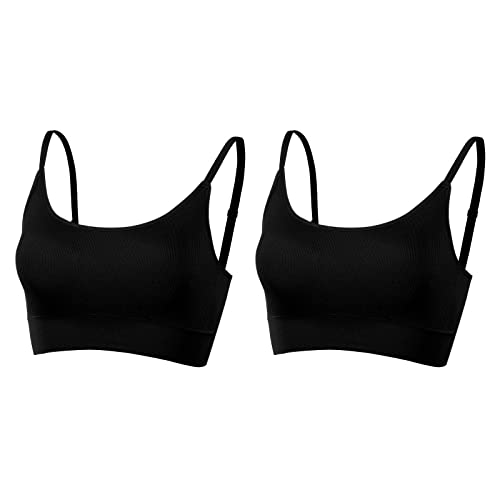Image of AMRIY Womens Sports Bras for Women Light Support Padded Workout Bras for Women Supportive Seamless Women's Wireless Yoga Bra