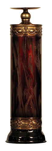 Carrick Motif Metal Art Bougeoir Bordeaux 50 cm