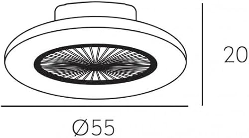 BEL AIR HOME - Ventilador Plafón RAKI Led - Motor DC Con Luz LED 80W - Mando a Distancia - Eficiente Ventilación de 6 Velocidades para Verano y Plafón LED para Invierno (BLANCO)