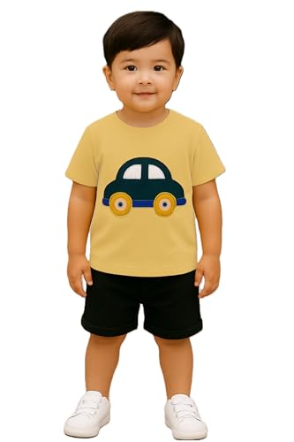 Cuticraze Boy clothing set || cotton clothing set for boy || T shirt And Shorts Set (DTS-75-Dark-Grey-05-06)