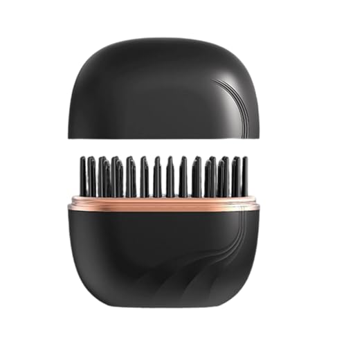 Cepillo Alisador de Pelo Inalámbrico Portátil Negro miniatura 1