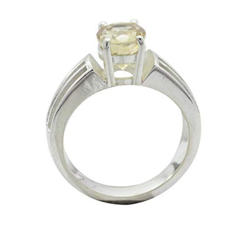 Bague citrine jaune argent 925 pour illuminer vos tenues d'été