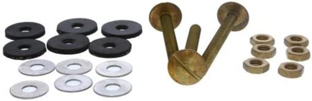 Jones Stephens C03899 Extra-Heavy Solid Brass Tank to Bowl 3-Bolt Set - N/A