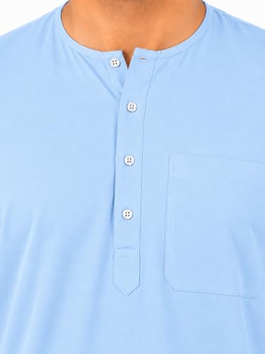 Image of Men's Cotton Halfsleeve Short Kurta for Summer