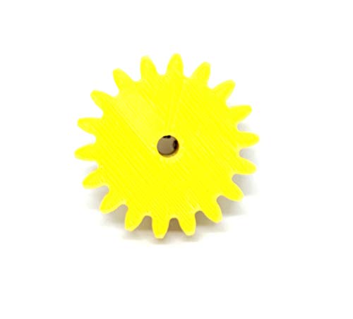 Image of INVENTO 4pcs 3D Printed Plastic Spur Gear 18 Teeth, 50mm dia, 10mm Width, 6mm hole for DIY Projects