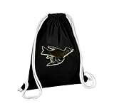 Fermeture par cordon Fabulous Sac de Gym en Coton Noir Sayornis Oiseau Planche Botanique Biologie Illustration Ancienne 12 Litres