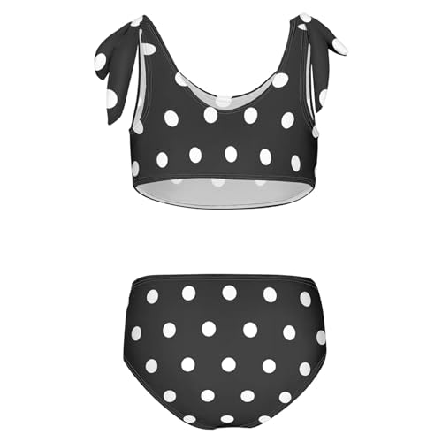 Image of Girls Tankini Swimsuit Bathing Suit Two Piece Bikini Summer Beach Swimwear with Adjustable Strap 3-12 Years Solid Color