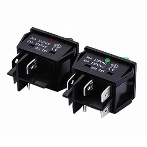 Interrupteur à bascule KCD4 4 PIN vert 250V pour bouton machine à coudre 30A - 7