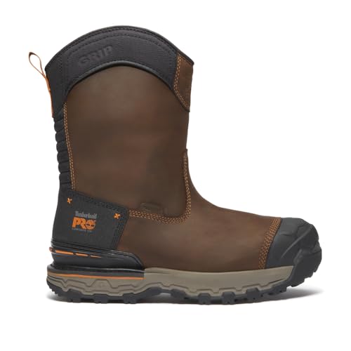 Timberland PRO Boondock - Botas de trabajo industriales ultraligeras para hombre, con puntera de seguridad, impermeables, para hombre, Marrón medio, 46 EU