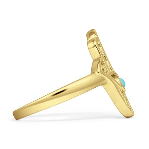 Blue Apple Co. Art Deco Ring 18mm Round Cubic Zirconia Evil Eye Hamsa Hand Ring Filigree Beaded Design Fashion Statement Wedding Rings For Women 925 Sterling Silver Birthday Gift For Her2