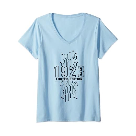 Mujer Cumpleaños 1923 Edición limitada Regalo Usado Gaming Vintage Camiseta Cuello V