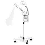 SUERBEATY Facial Steamer Professional, 2 in 1 Face Steamer for Facial Deep Cleaning Facial Steamer Esthetician with 5X Magnifying Lamp for SPA & Salon, Esthetician Steamer Face with Rolling Wheels