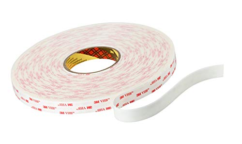 Image of 3M VHB Tape 4932, White, 3 /8 in x 72 yd, 25 mil, 24 Rolls per case