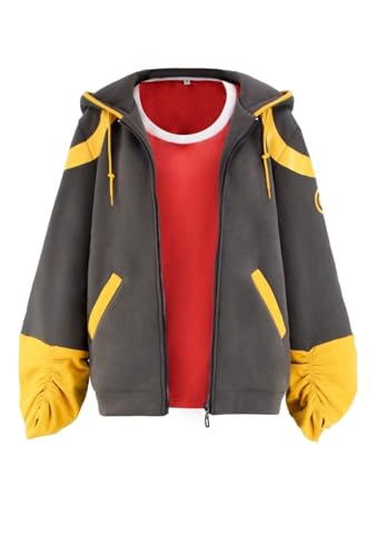 C-ZOFEK Hoodie Coat with Red Shirt Anime Role Halloween Cosplay Costume (Small)