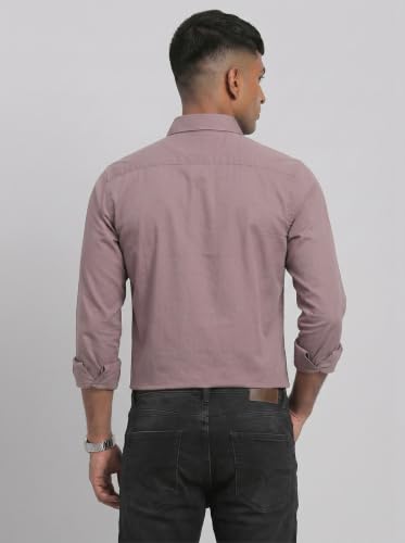 Image of DOXIC Men's Cotton Shirt with Spread Collar Neck Full Sleeves Classic Style Solid Pattern Regular Fit and Standard Length | Formal & Casual Wear Shirts