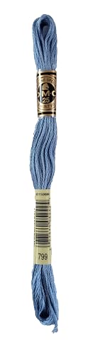 Image of DMC 6-Strand Embroidery Cotton Bundle - Delft Blue Color Family - 4 Skeins of Thread - 8.7yd Skeins