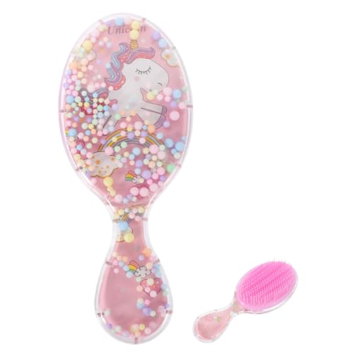 FRCOLOR Peine Ovalado Cepillo De Pelo Redondo Pequeño Cepillo Para Alisar El Cabello Cepillo Para Cabello Mojado Ondulado Enderezar Titulares Desenredar Rizo Peine De Concha Rosa