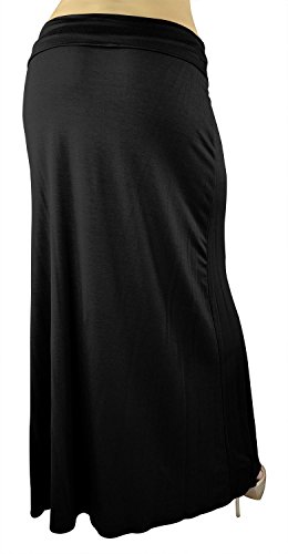 Belle Donne- Maxi Skirt, Women's Maxi Skirt Stretchy Full Length Skirt, Solid Color Long Womens Fall Skirts