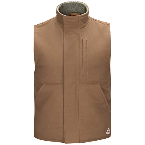 Bulwark FR Men's Sherpa Lined Brown Duck Vest