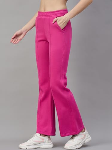 Image of 98 Degree North Women Flared Fleece Track Pants-GL1315-ALMOND