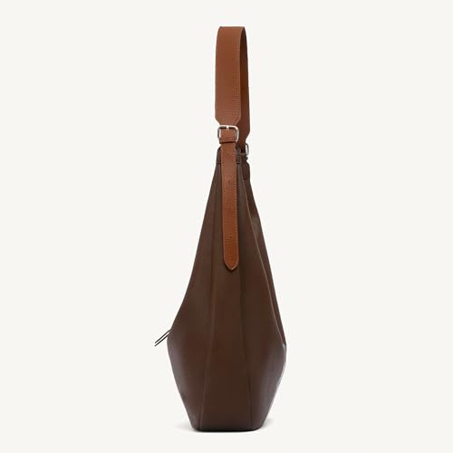 Image of NEWBELLA Women's Hobo Purse - Faux Leather Shoulder Bag & Tote Handbag, Spacious Work Bag for Commute & Daily Use (Coffee-Large Hobo)