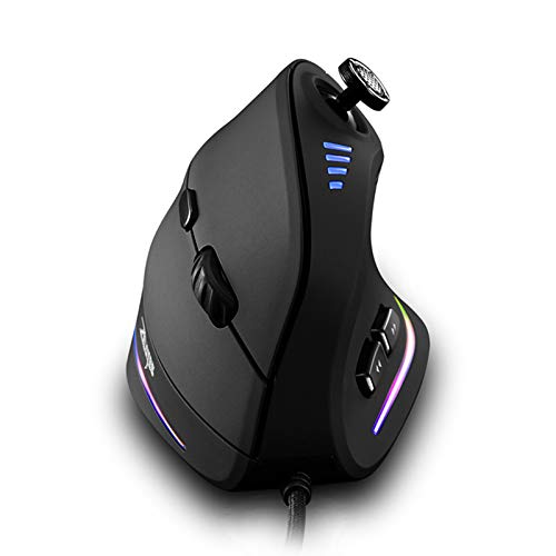 LIQIANG Souris, Souris Verticale, Conception Ergonomique, Souris de Jeu, DPI réglable sur 5 Segments, Effet d'éclairage RVB Cover