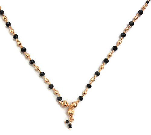 javali jewels Black beads short chain 
