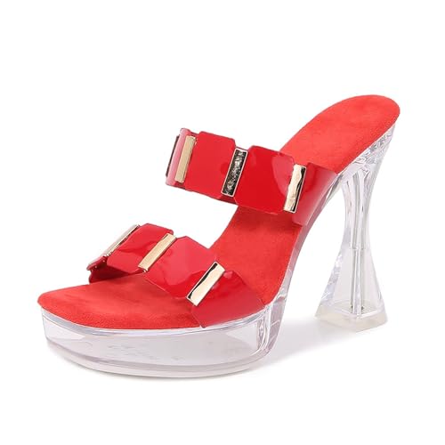 Sandales à Talons Hauts de 12cm et Bout Carré GXNRHG Chaussures d'Été Chic