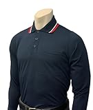 Smitty | BBS-308 | Baseball Softball Umpire Long Sleeve Shirt | High Performance Body Flex Fits Chest Protector (Navy, Large)