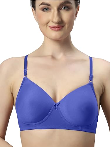 Image of SONARI Wire Free Padded Bra | Medium Padding for Support, Medium Coverage, Soft Cotton Polyester Material, Adjustable Straps with Hook & Eye Closure, Wash Only - 007