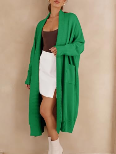 Image of Danedvi Womens Long Cardigan Sweaters 2026 Spring Chunky Knit Oversized Slouchy Open Front Warm Coats with Pockets