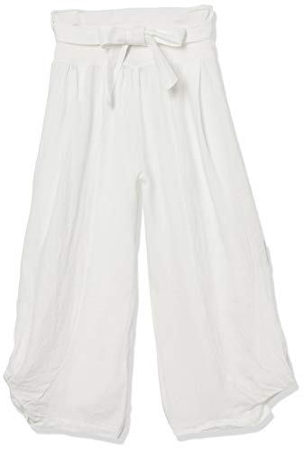 M Made in Italy Women's Casual Pants, White, L