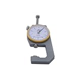 WEAXIO Dial Thickness Gauge 0-20mm | Precision Round Reading Indicator Measuring Tool with Flat Tips | Jewelry, Leather, Sheet Metal, Fabric, Paper Thickness Tester Tool