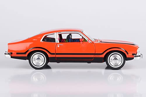Modelo de auto 1974 Maverick Grabber Orange 1:24 Diecast miniatura 3