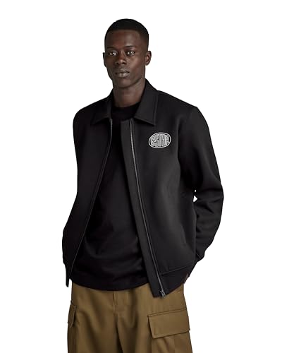 G-STAR Men's Polo Collar Zip Long Sleeve Sweater