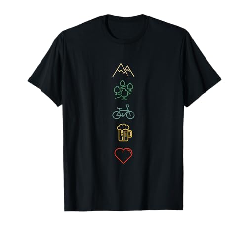 Bike Berge Wald und Bier MTB Mountainbike T-Shirt Bike Berge Wald und Bier MTB Mountainbike T-Shirt