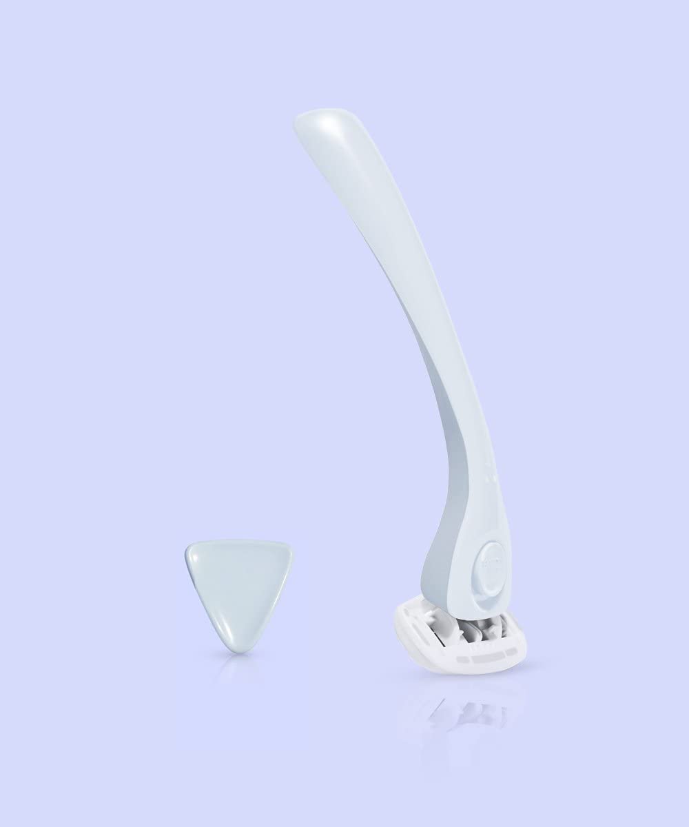 Shaving Razor Cool Blue with 2 x 5-Blade Cartridges and the Magic Holder