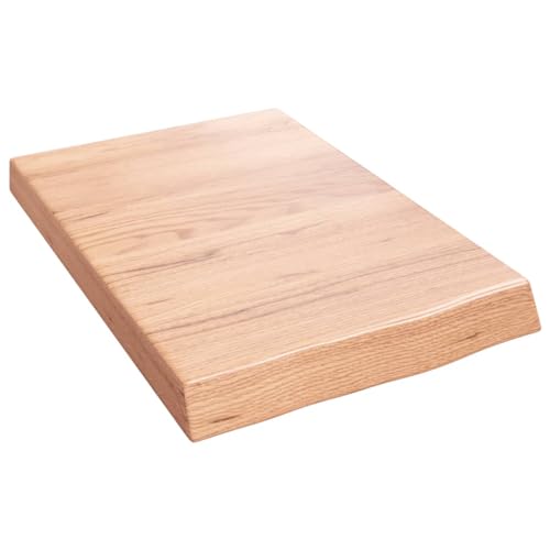 TJROO Estantería flotante de exhibición hecha a mano, estantería esquinera de madera, decoración para paredes vacías, diseño ahorra espacio, color marrón claro, 40 x 60 x 6 cm