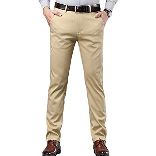 Pantalón casual clásico hombre talla 33 color marrón oscuro