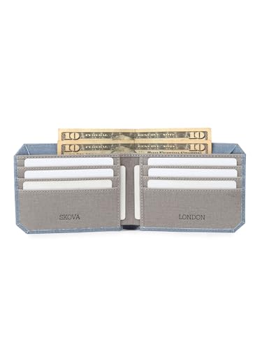 SKOVA LONDON Men Vegan Leather Wallet (Blue) - Image 3
