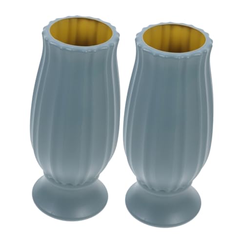 CVUTOVO 2 Pezzi Vaso Cimiteriale per Decorazioni Funerarie e Versatile per Fiori Freschi e Artificiali Atmosfera Rispettosa per Lapidi e Cimiteri Verde