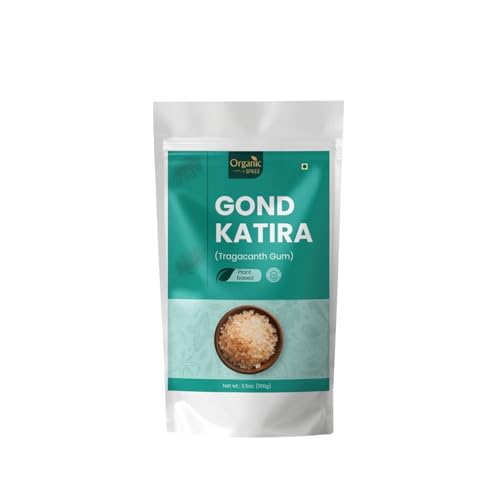 Organic Spree Gond Katira 100grams (3.5 oz) - Tragacanth Gum - Gomme adragante - Goma Tragacanto - Pure and Natural