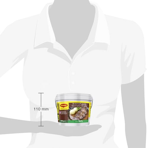 MAGGI Professional Bratensaft pastös, keine kennzeichnungspflichtige Allergene, Ergiebigkeit 9,4 L, 1er Pack (1 x 900g GastroBox)