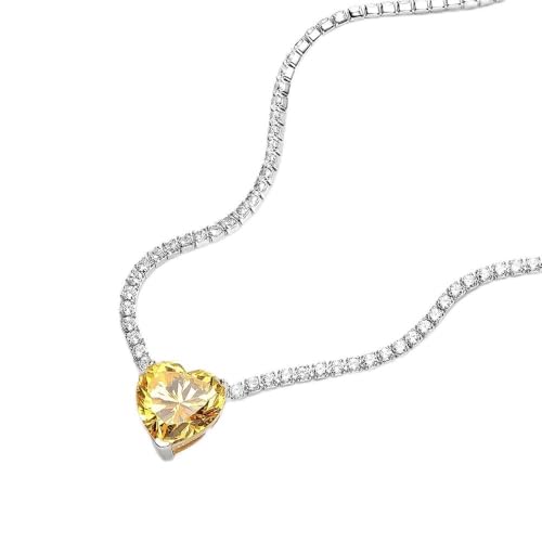 Collier pendentif cœur argent Sterling haute teneur en carbone anti-ternissement pour mariages