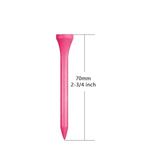 Zivisk Wooden Golf Tees 2-3/4" 100 Count 70mm Pink - Thumbnail 2