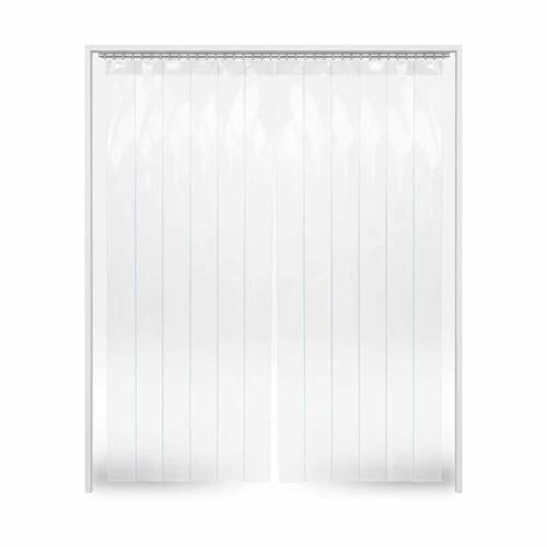 LXHELIVERY Strip Curtains Plastic Strips Door Curtain, Vinyl Strip Door Curtain PVC Strip Curtain, 1.7mm'' Thick, Walk-in Freezers, for Residential, Cooler(210x210cm)