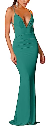 Robe de bal sexy haut de gamme avec bretelles et dos nu raffiné